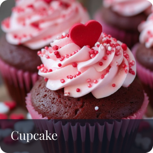 Decorated cupcake with frosting