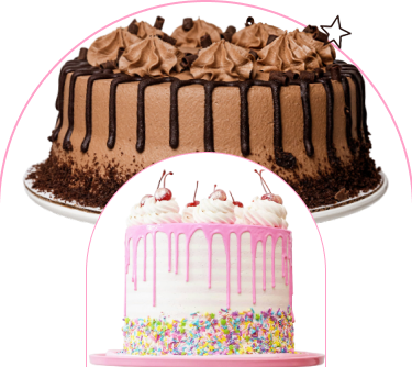Elegant layered celebration cake